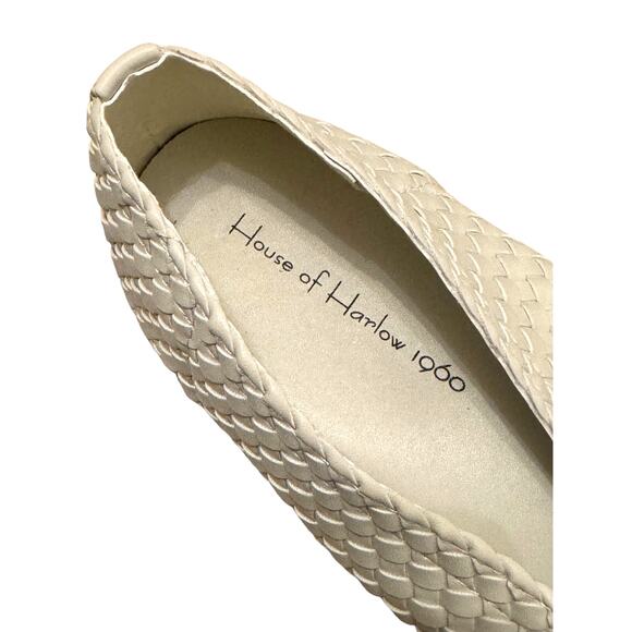 NWT House of Harlow 1960 Nicole Richie Off White Bistro Flats Women's 10 - Picture 8 of 9